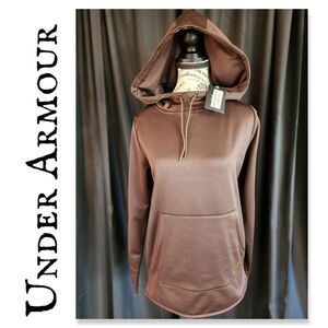 NWT Under Armour Womens Flange Neck Hoodie - Brown